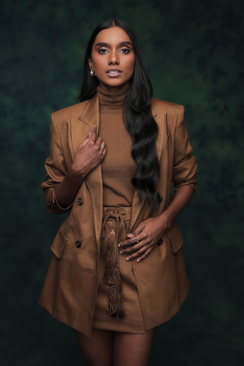 Closer to home, she feels like a lot more can be done not just in terms of diversity, but to raise the profile of local models. — Photo: Yap Chee Hong/The Star; Max Mara; Hair & makeup: Vanizha Vasanthanathan
