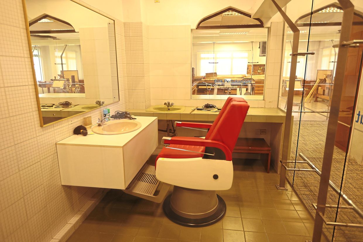Dr Mahathir didn’t need to travel far for a trim - Galeria Sri Perdana had its own barber room for his personal grooming. Photo: The Star/Low Boon Tat