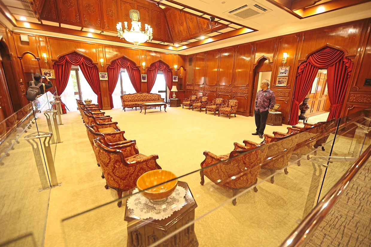 One of the lounge areas at Galeria Sri Perdana where Dr Mahathir once welcomed guests. Photo: The Star/Low Boon Tat