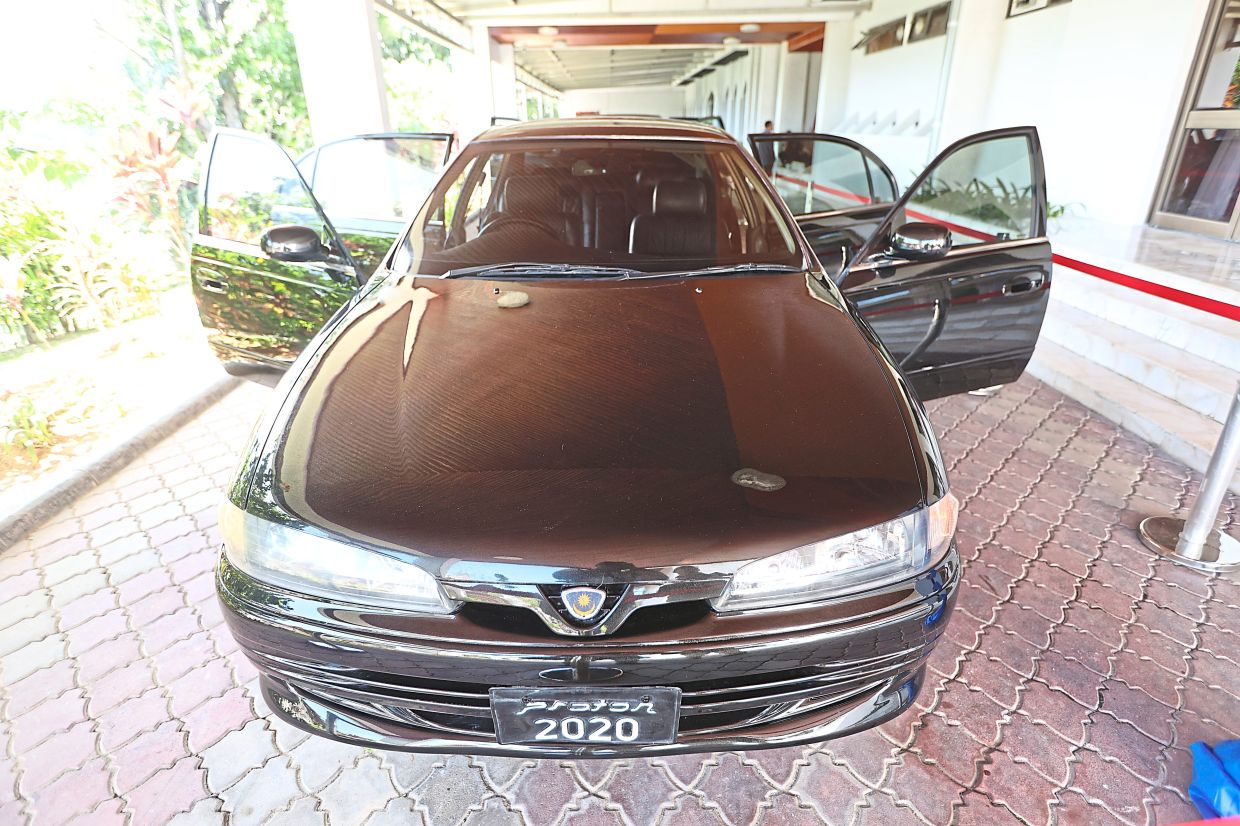 Dr Mahathir’s official Proton Perdana, bearing the ‘Proton 2020’ plate, now stands parked outside as a nod to his vision of modern Malaysia. Photo: The Star/Low Boon Tat