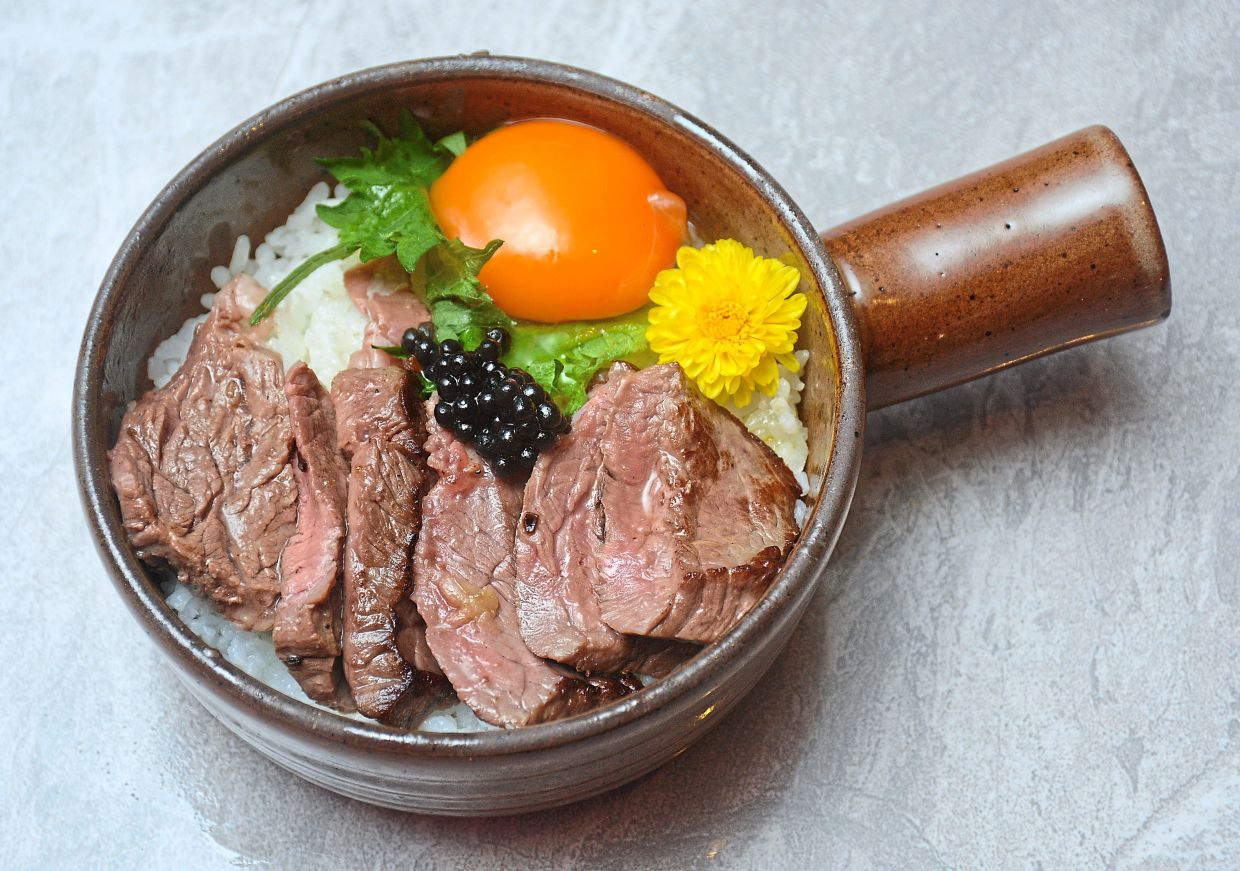 Wagyu Don, one of the cooked items available on the Shin menu.