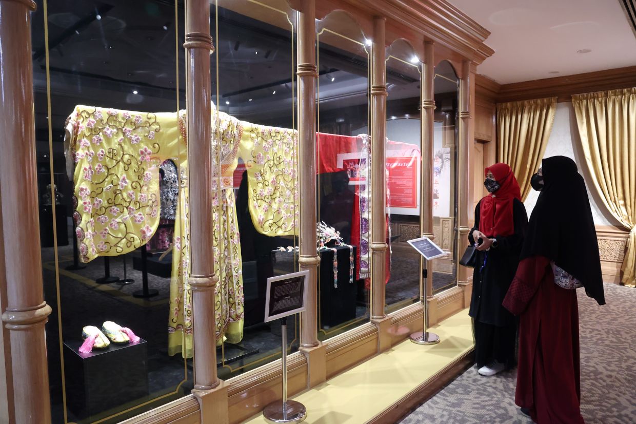 Traditional stage costumes on display at the Chinese Opera exhibition at Muzium Negara, Kuala Lumpur. Photo: The Star/Art Chen