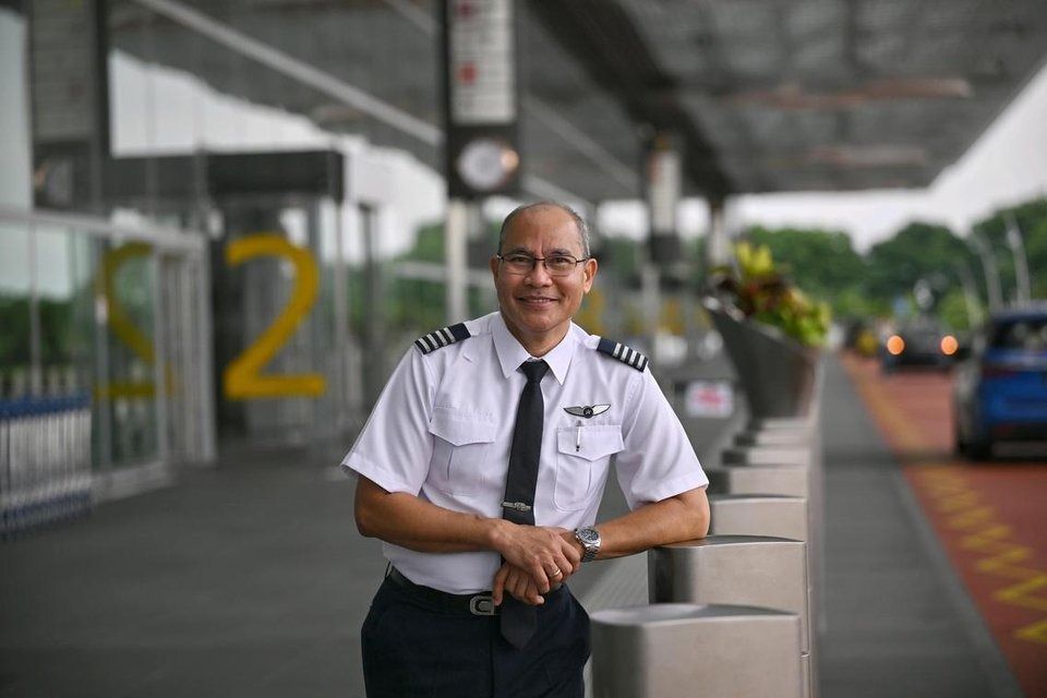 Captain Roy Agarrado, 57, has been a pilot at Jetstar Asia for 18 years. - Photo: ST