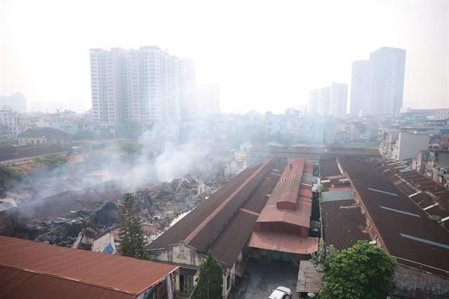 Thousands of square metres of factory were destroyed by fire.