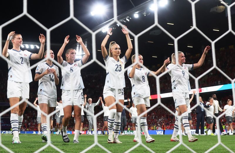 Soccer-Swiss women win fans' hearts with joyous Euro journey