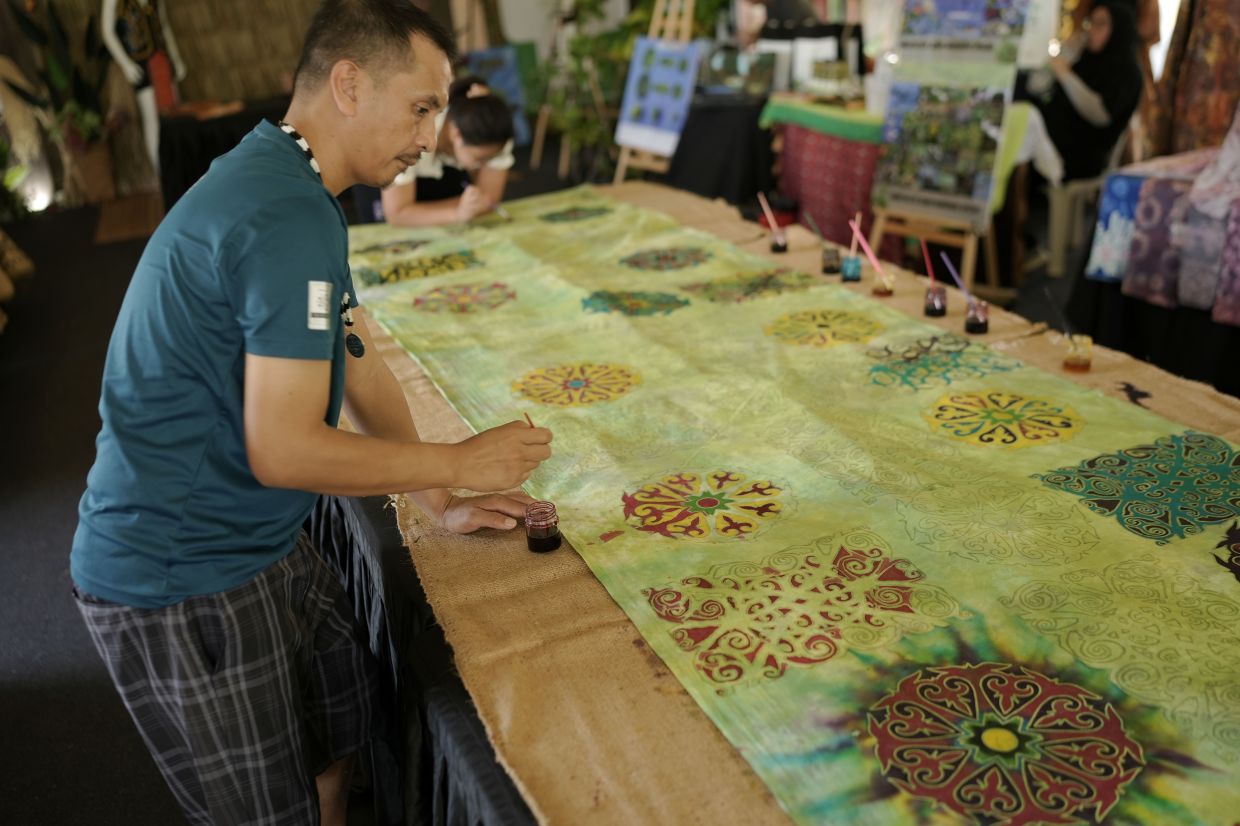 Traditional Sarawak art workshop.