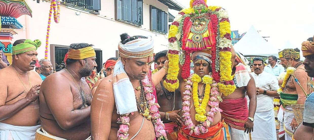 The temple consecration ceremony is steeped in tradition.