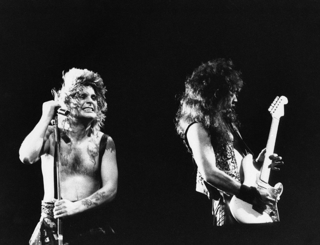Ozzy Osbourne, left, performs, Jan. 17, 1985, at the Rock in Rio music festival in Rio de Janeiro, Brazil. (AP Photo, File)