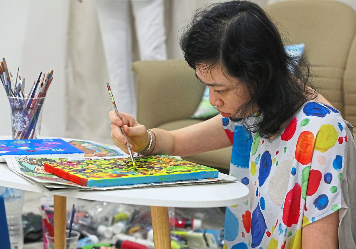 Janet was an artist who expressed herself through colours. Photo: The Star/Samuel Ong