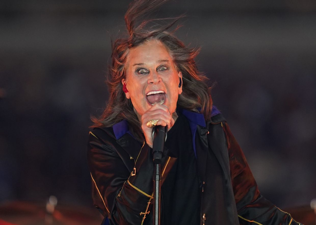 Singer Ozzy Osbourne performs during halftime of an NFL football game between the Los Angeles Rams and the Buffalo Bills in Inglewood, Calif., on Sept. 8, 2022. — Photo: AP Photo/Ashley Landis, File
