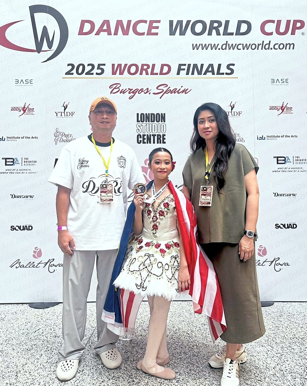 Little winner: Ivana with her father Mohammad Ezral and mother Dr Natassia Sarah. 