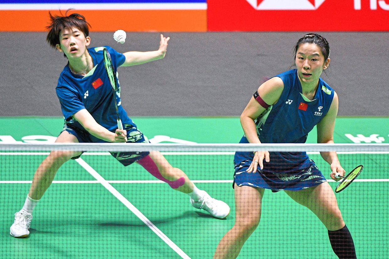Dangerous duo: China’s Jia Yifan-Zhang Shuxian will be in Pearly Tan-M. Thinaah’s way in the semi-finals of the China Open today. — AFP