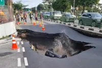 Shocker in Singapore: Woman taken to hospital after car falls into sinkhole on Tanjong Katong Road