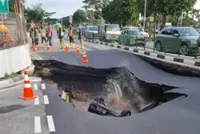 Tanjong Katong Road South in Singapore closed for repairs after car fell into sinkhole