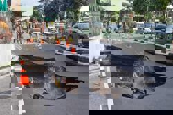 Tanjong Katong Road South in Singapore closed for repairs after car fell into sinkhole