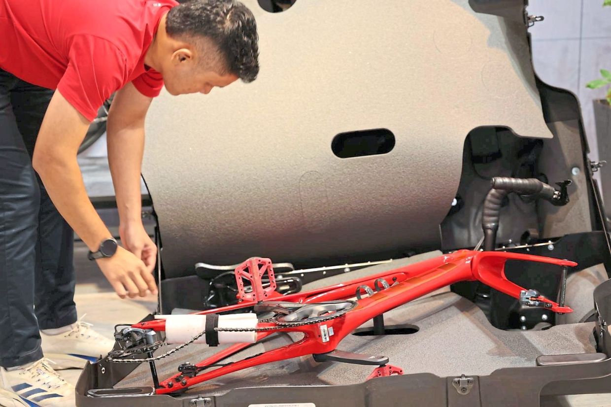 It takes about an hour to pack a road bike. 