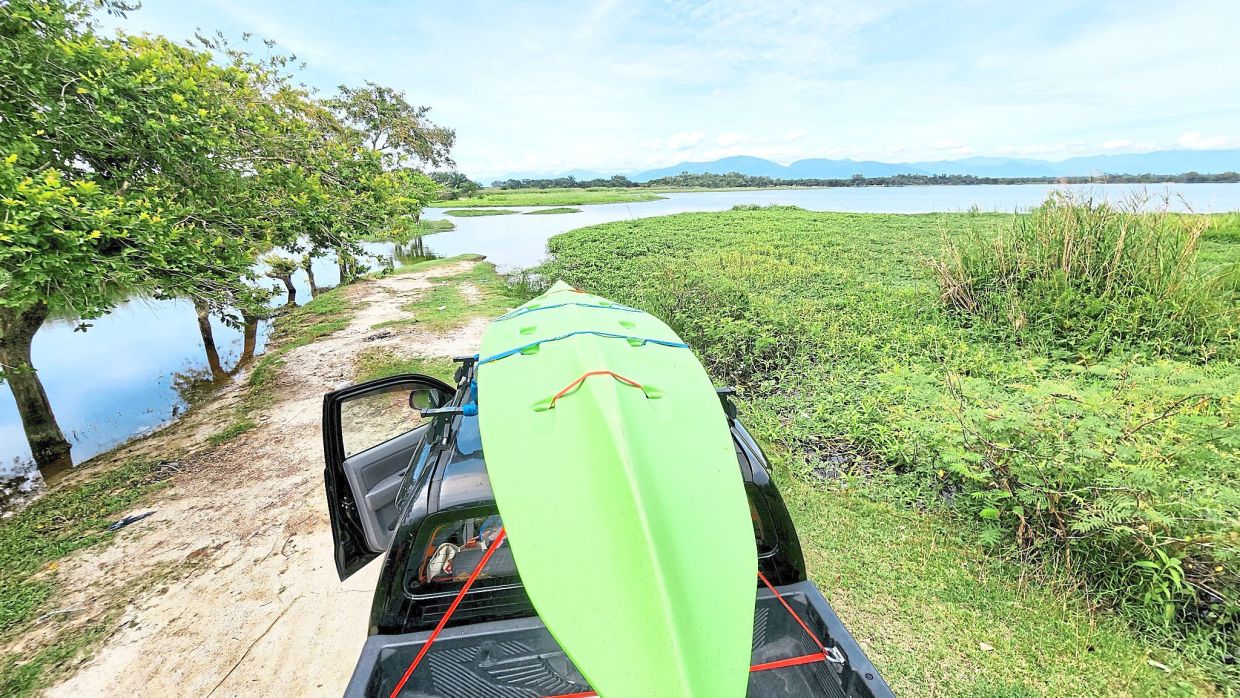 If your kayak has scupper holes, stringing the strap through them will secure it positively, but don’t tighten like you are trying to strap down a cow to avoid stressing the kayak’s body.