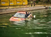 Your car is sinking in water: What do you do, with mere seconds to act?