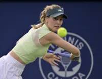 Tennis-Bouchard extends career with first-round win at Canadian Open
