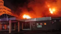 KK Community Hall destroyed in midnight blaze