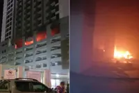Residents flee as fire breaks out in multi-storey car park of KK waterfront complex