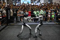 Boxing, backflipping robots rule at China’s biggest AI summit