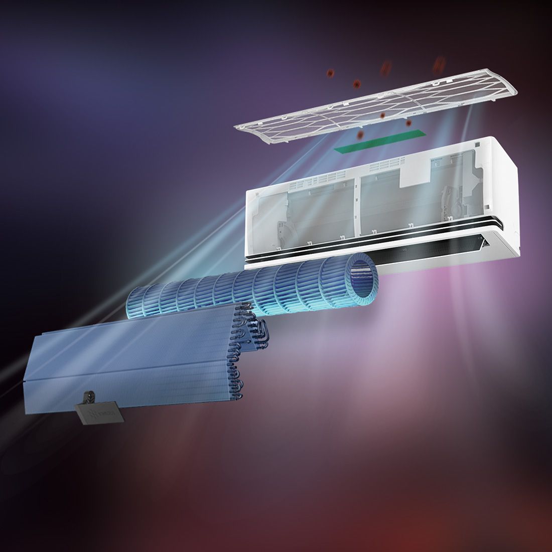 The DualCool Air features an 'All Cleaning' mode that allows you to clean your air conditioner with just one tap via LG’s ThinQ app.