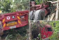 Lorry plunges into 20m-deep ravine near Gua Musang, driver unhurt