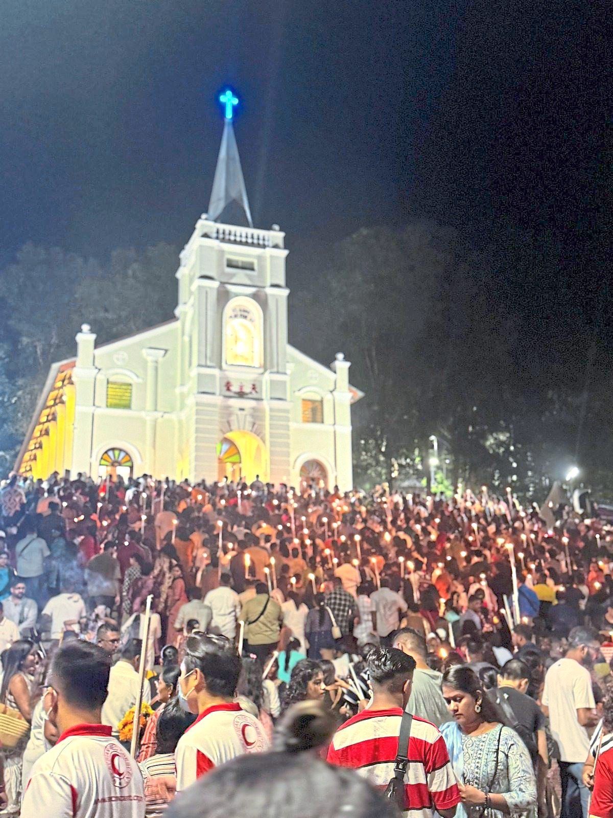 Over 50,000 visitors turned up for St Anne’s Feast Dayin Bukit Mertajam, Penang. — Courtesy of China Press