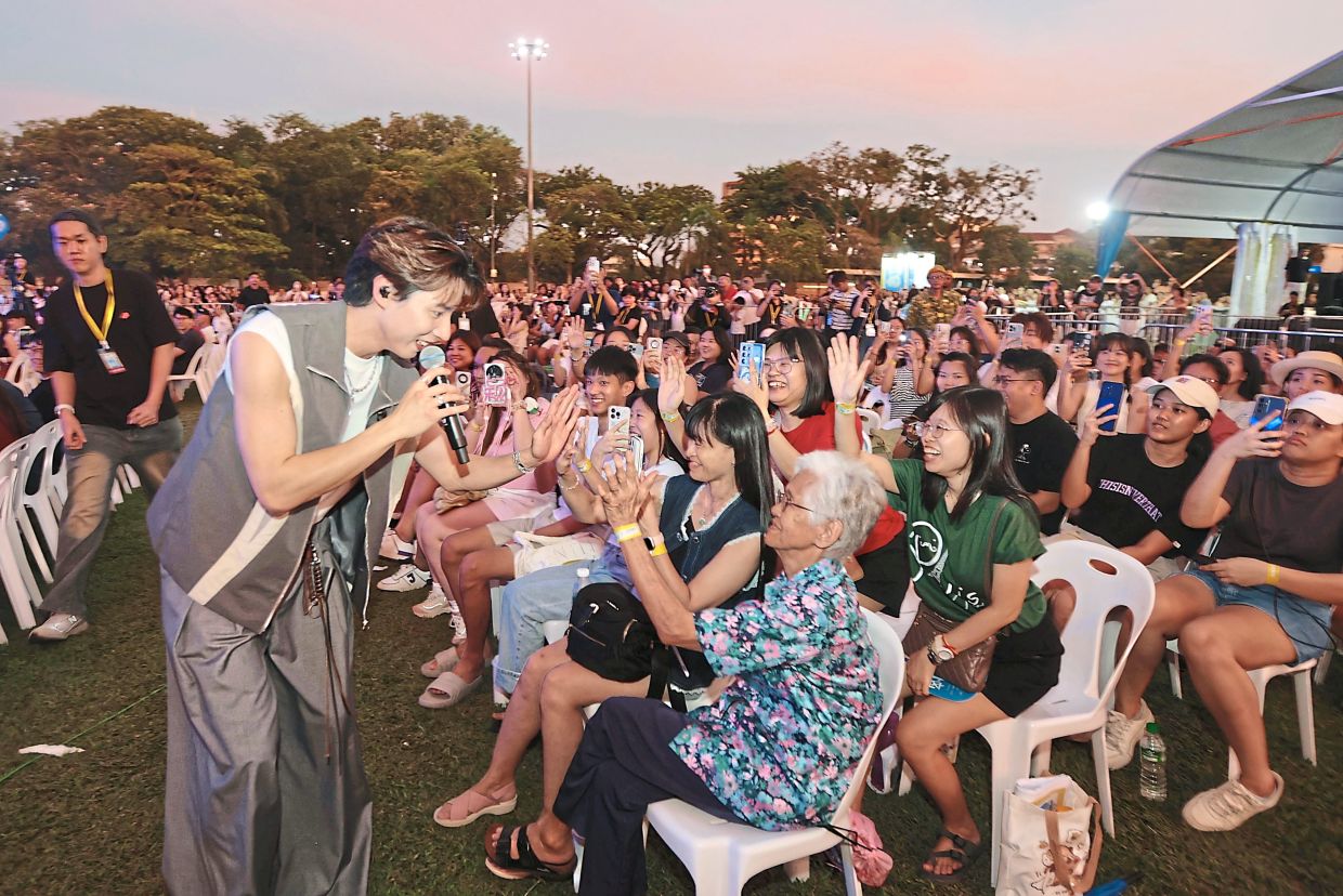 See interacting with the audience, young and old, during his performance at the After Work Fest.