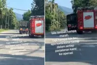 QuickCheck: Was a lorry caught on camera blocking a fire engine in Kampar?