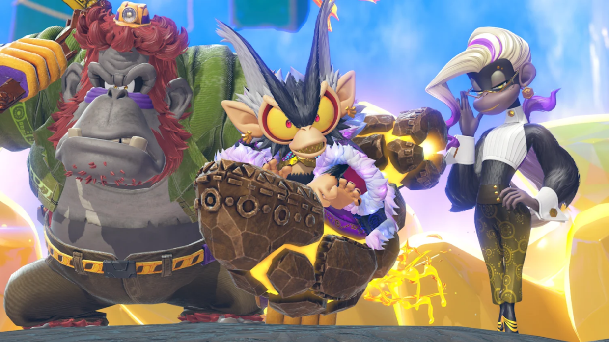 DK and Pauline are chasing Void Kong and his corporate minions, who have caught on to the value of the golden bananas and are racing to the Planet Core, which is said to hold the power to grant wishes.