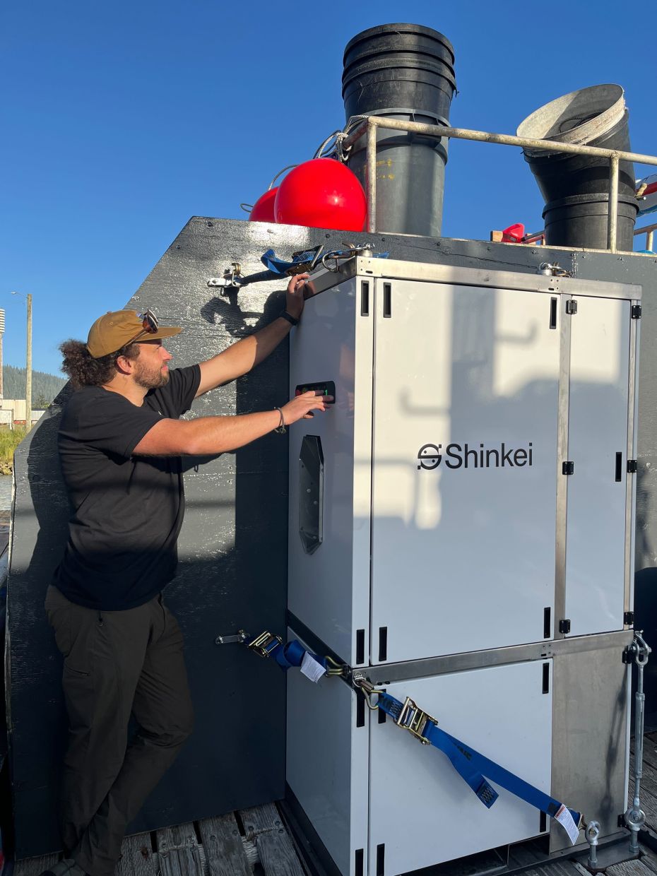 Poseidon is roughly refrigerator-sized and sits on fishing boat decks. — Courtesy Shinkei Systems/TNS