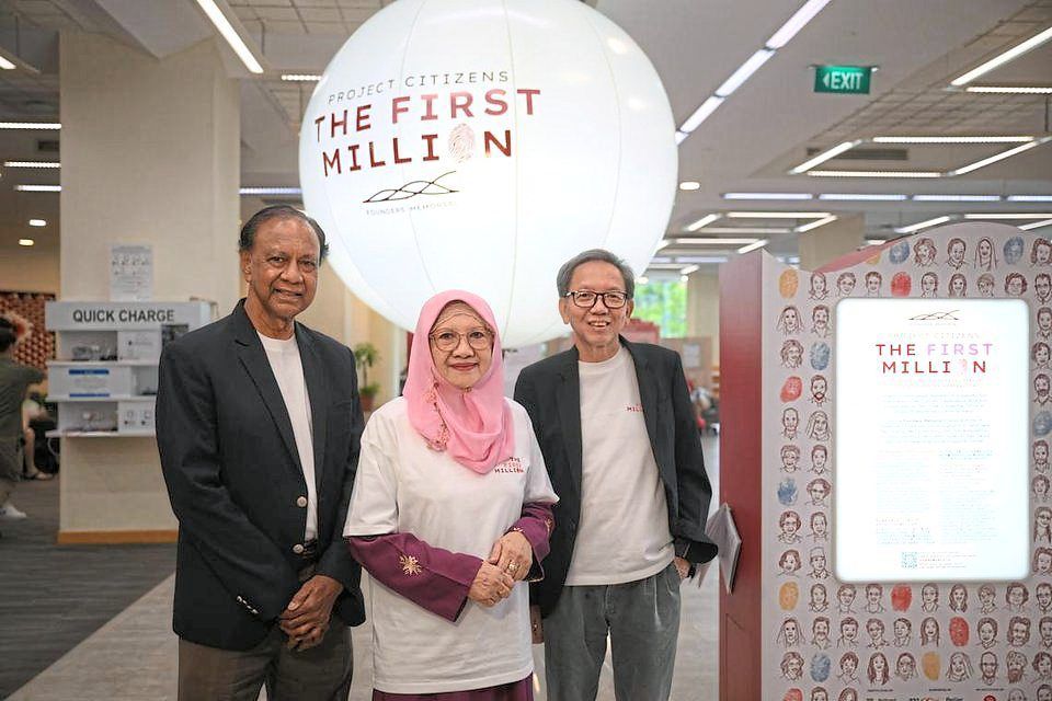 (From left) Nair, Juminah and Tan are among the seniors who have shared their stories with the Founders' Memorial. — The Straits Times/ANN