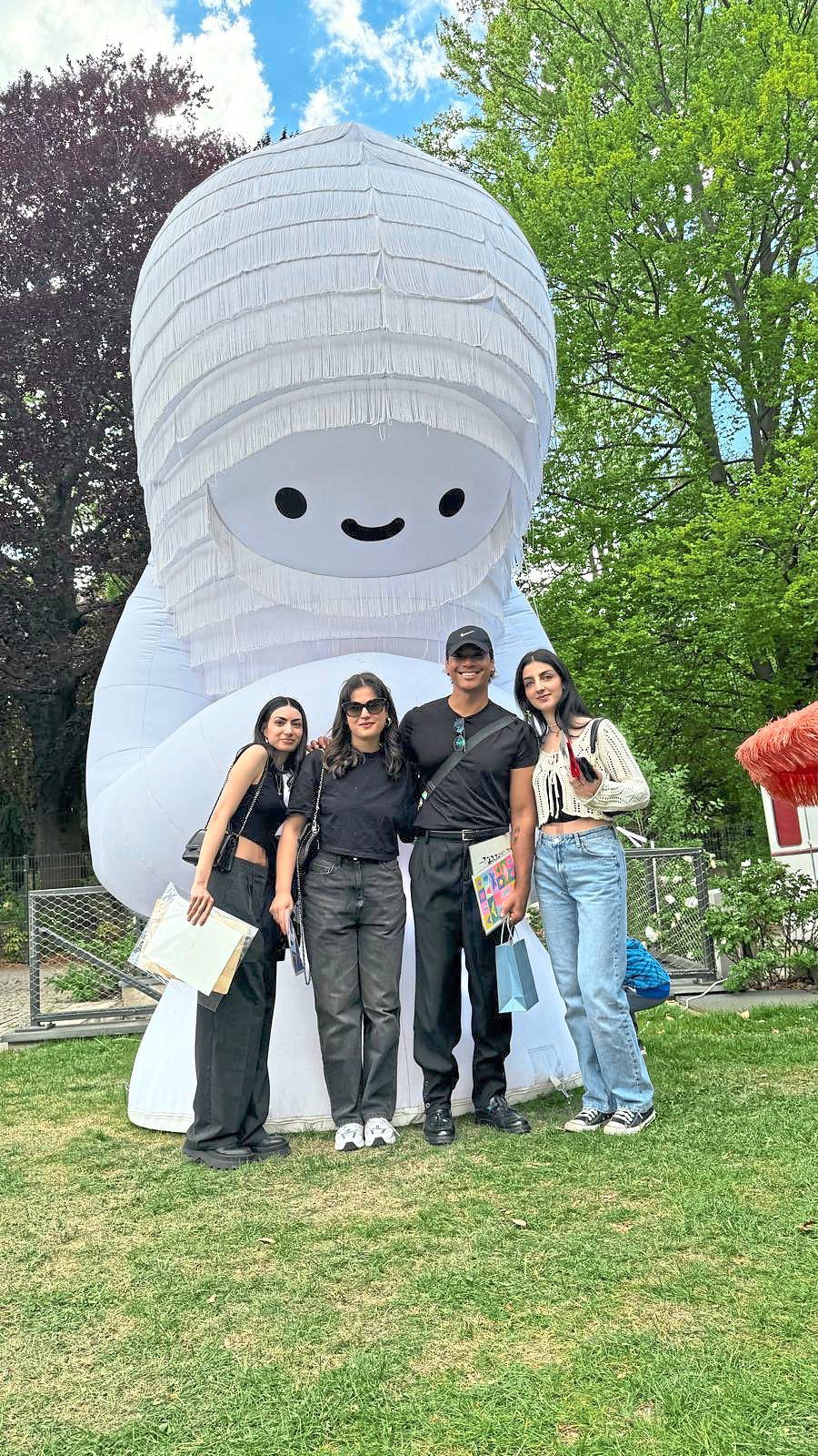 Venese (second from right) with the new friends he made while travelling in Berlin. — VENESE RENGASAMY