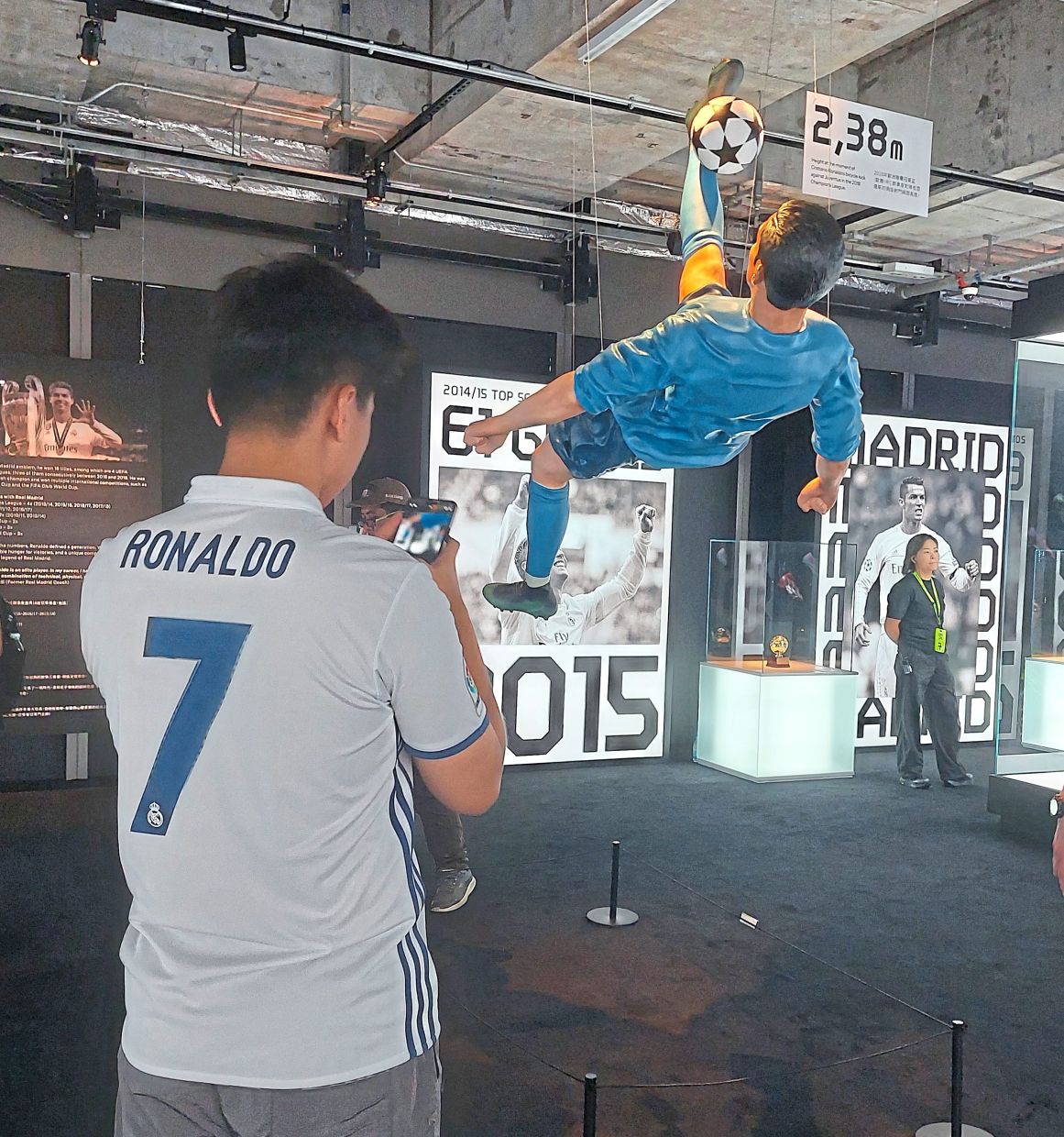 An exhibit of Ronaldo’s iconic overhead kick for Real Madrid that rocked Juventus in the 2018 Champions League quarter-finals. – DARYL GOH/The Star