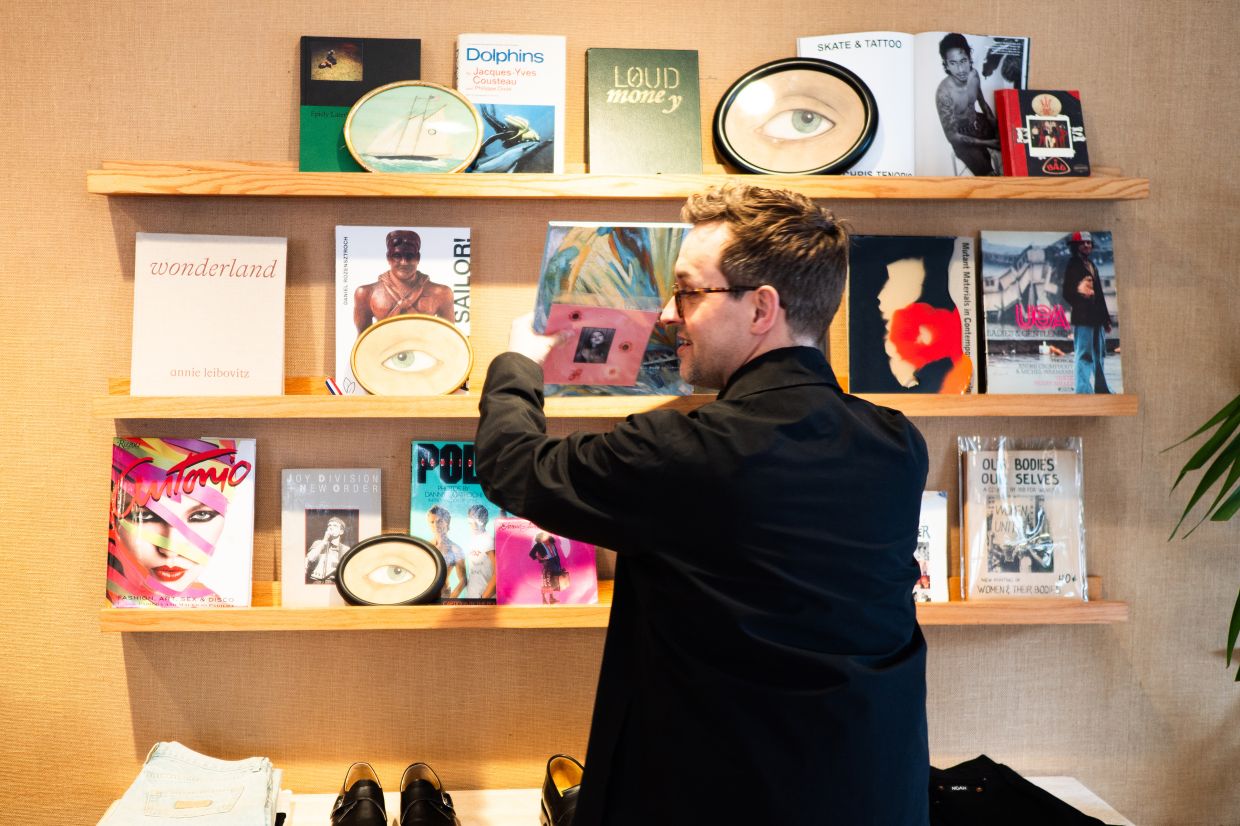 Geoff Snack provides a curated collection of books, preferably of rare and elusive provenance, to fashion boutiques. Photo: The New York Times