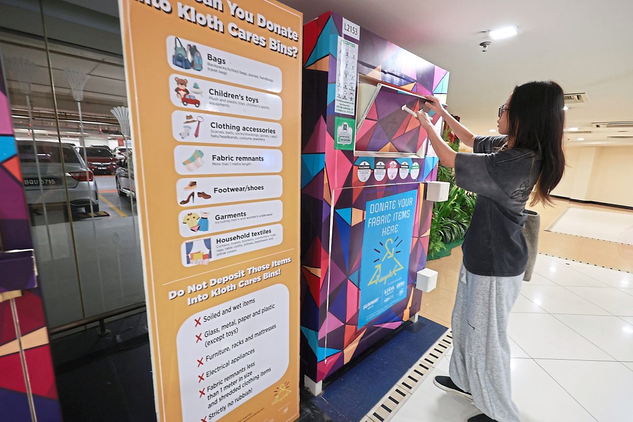 A recycling spot at the Sunway Pyramid mall. Sunway Malls CEO Chan maintains that space must be considered when requiring such facilities to be made available because waste segregation requires a properly controlled environment and suitable space to prevent contamination and pest infestation. — KAMARUL ARIFFIN/The Star