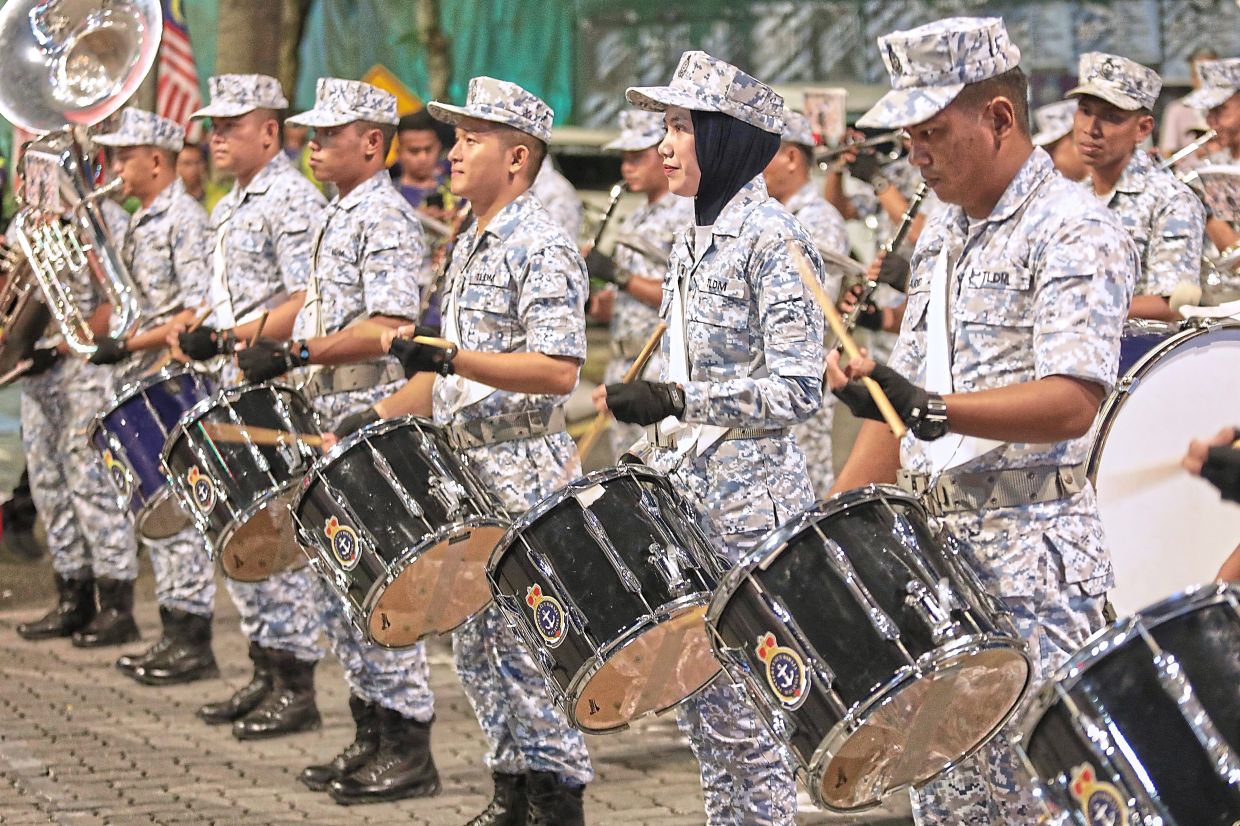 RMN marching band delivering a rousing performance at the launch of ‘Navy Run 25’ in Kuala Lumpur. — Photos: YAP CHEE HONG/The Star