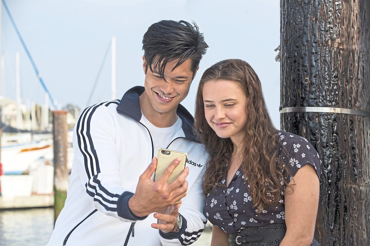 Butler stars opposite Katherine Langford, playing her on-screen ex-lover in '13 Reasons Why'. Photo: Handout