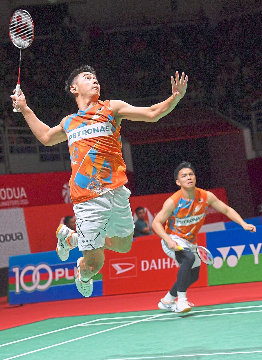 High aim: Goh Sze Fei (left) and Nur Izzuddin Rumsani are one of the men’s doubles pairs capable of delivering a medal at the World Championships.