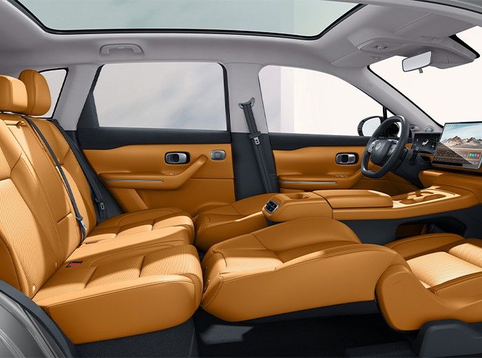 The C10 excels in interior spaciousness, with its seats being able to fold into a 'double bed'. Additionally, the OEKO-Tex 3D ergonomic seats offer exceptional comfort and support.