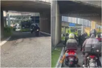 Singapore bus hits height barrier at JB Customs building after wrongly entering motorcycle lane