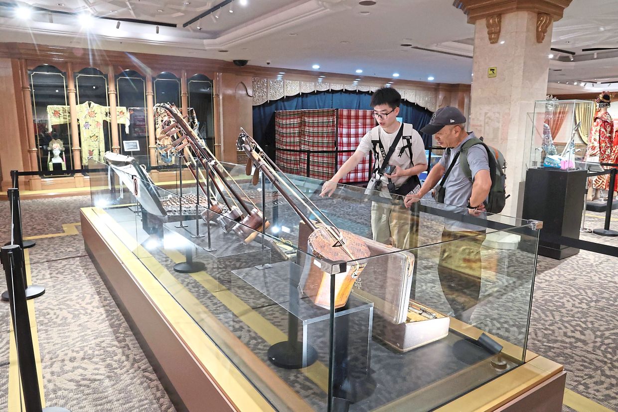 The exhibition also showcases a range of traditional Chinese opera musical instruments. Photo: The Star/Art Chen