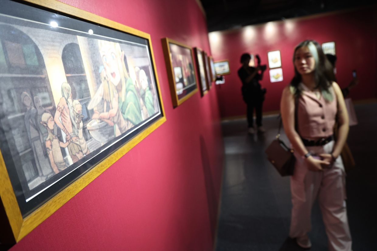 A view of the Ryoko Kui and 'Delicious In Dungeon' exhibition at the Fahrenheit88 mall in Kuala Lumpur. Photo: The Star/Azman Ghani 