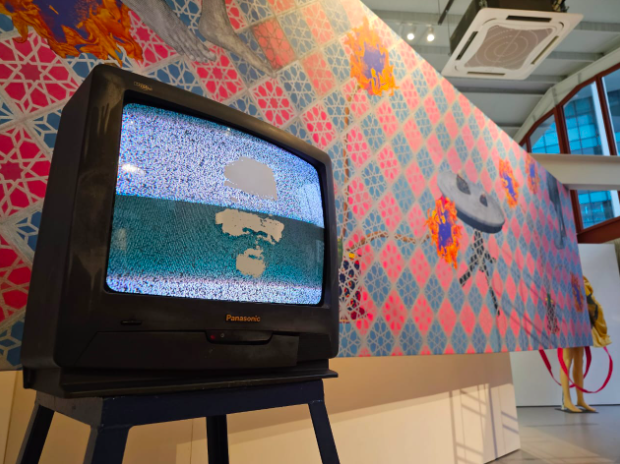 A view of the 'Society, WIP' duo exhibition, featuring Sanan Anuar and Gilang Propagila. Photo: Tali Art Gallery 