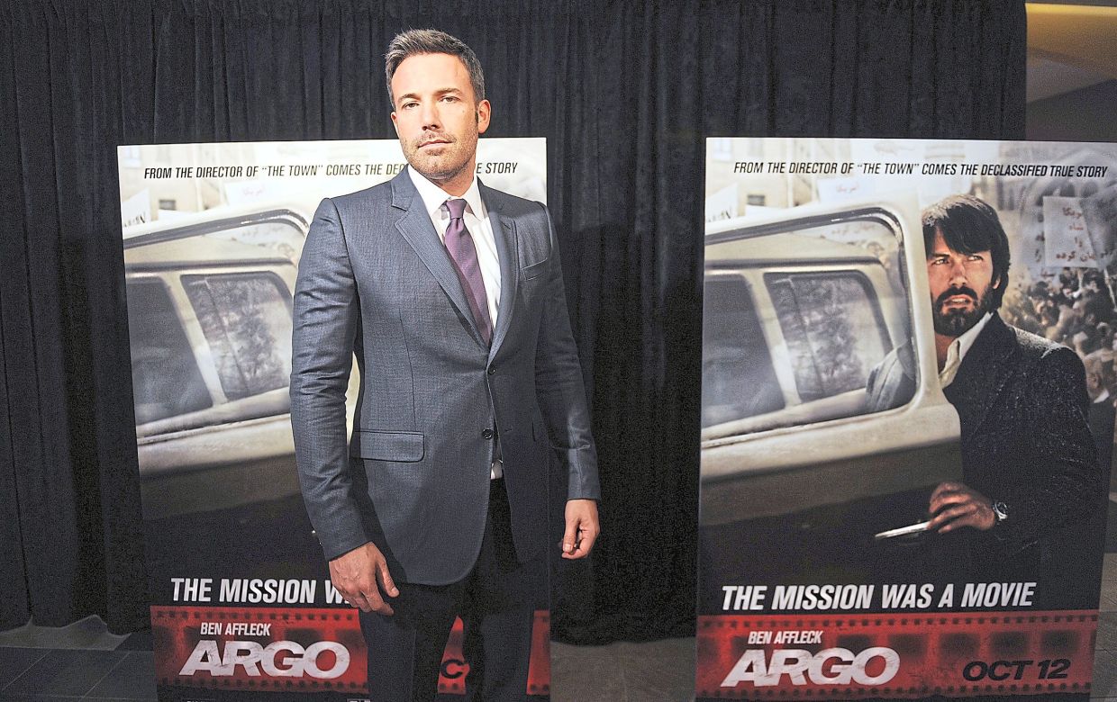 Art imitating life: Ben Affleck, who directed and acted in ‘Argo’, attending the film’s premiere at the Regal Gallery Place Theaters in Washington DC in 2012. — TNS