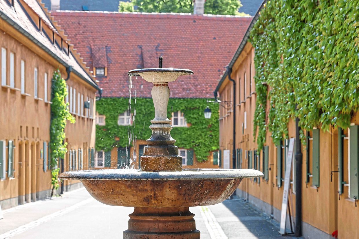 The Fuggerei provides living space for 150 residents facing financial hardship.