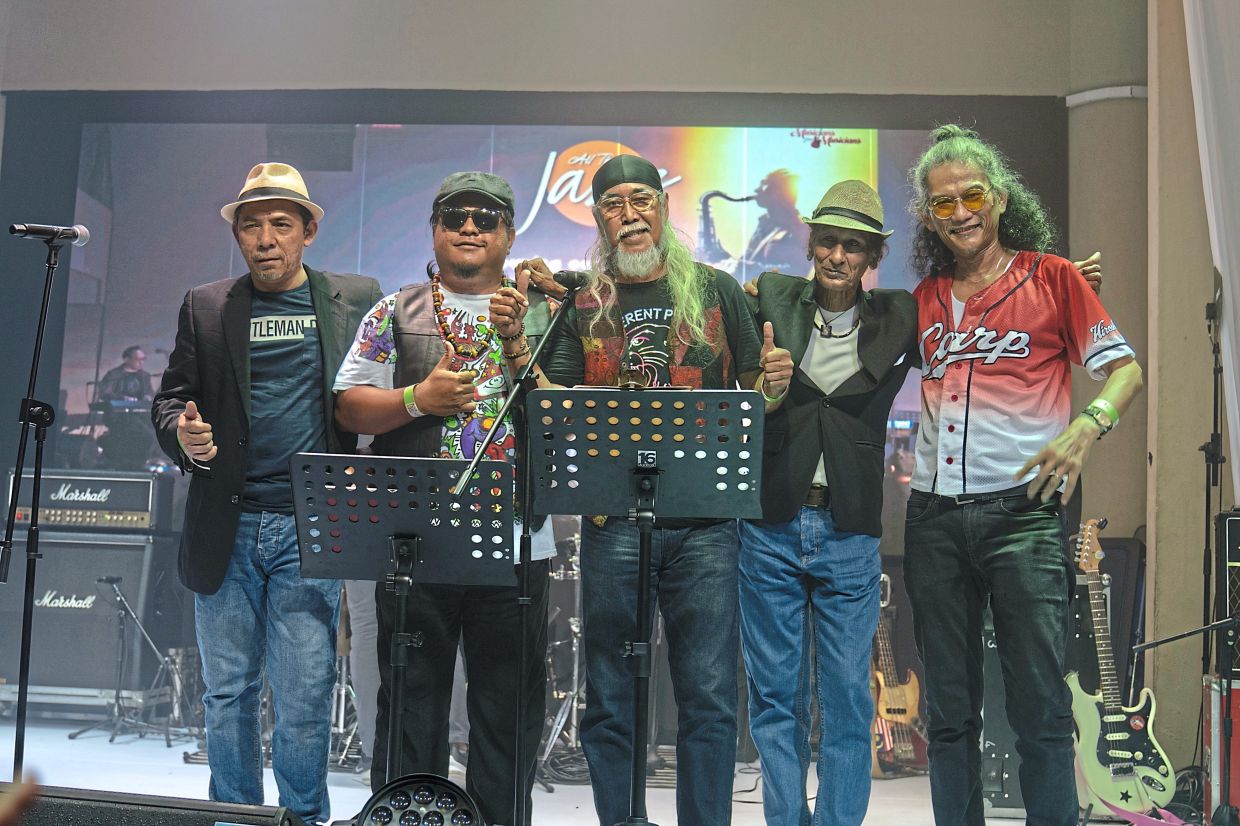 Sons of Adam: From left, Mohammad Zubir Alwee, 62, Mohd Syahril Md Salleh, 46, Ruzlan bin Omar, 73, Abdul Wahab Mohamed Rashid Ghows, 72, and Asrinan Misran, 58.