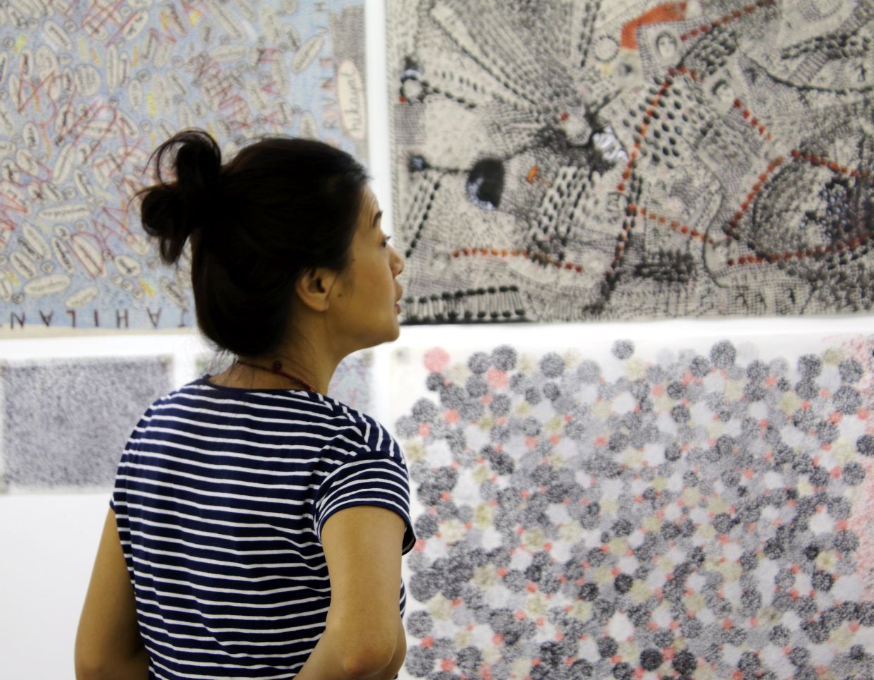 Foo May Lyn’s drawings feature in the new exhibition at The Back Room gallery in KL. Photo: The Star/Filepic